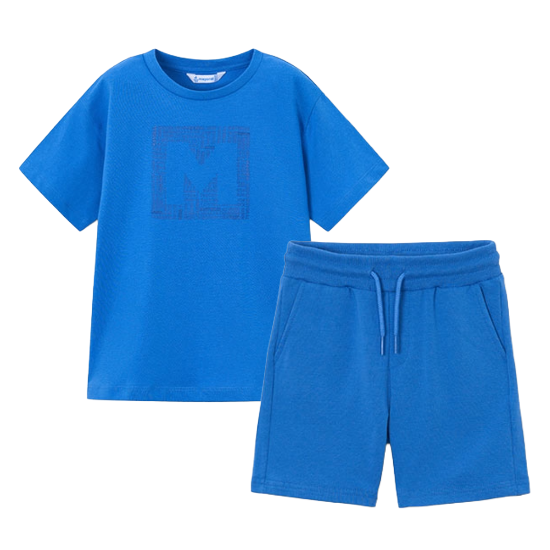 Mayoral Bold Blue Basic Short Set