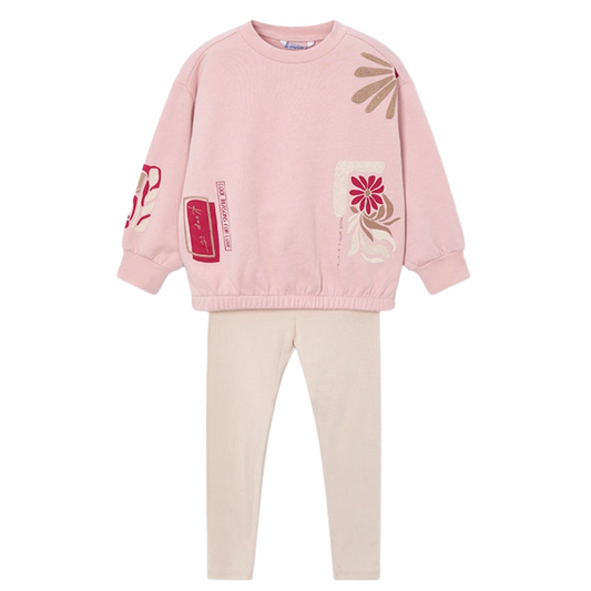 Mayoral Pink Sweater Legging Set 4726