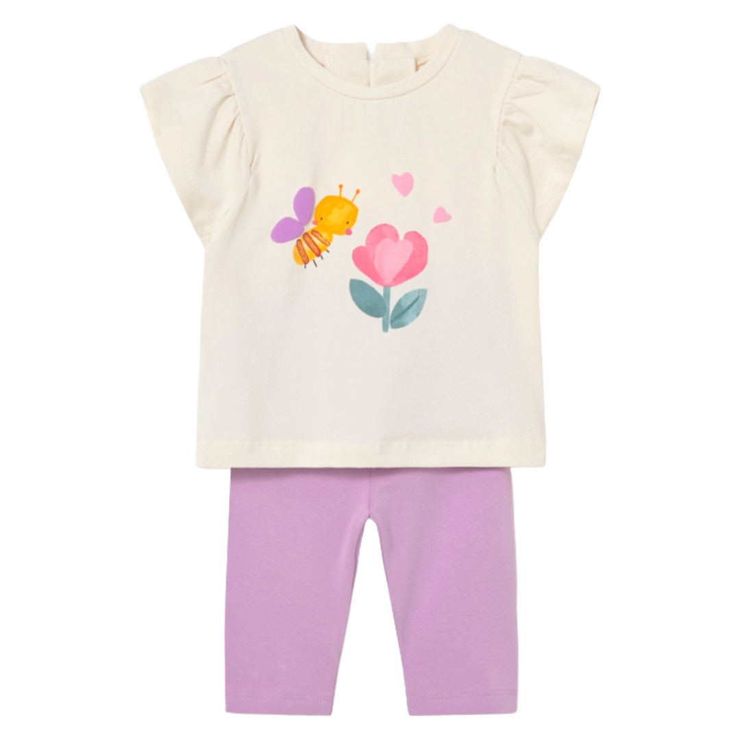 Mayoral Baby Girl Lilac Bee Legging Set
