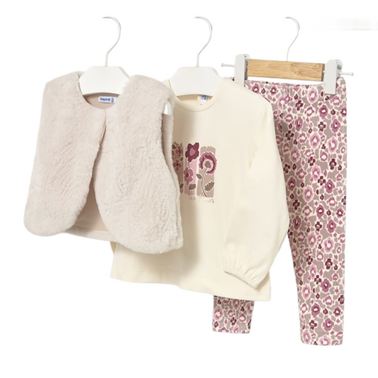 Mayoral Baby Girl Gilet 3pc Legging Set 2739