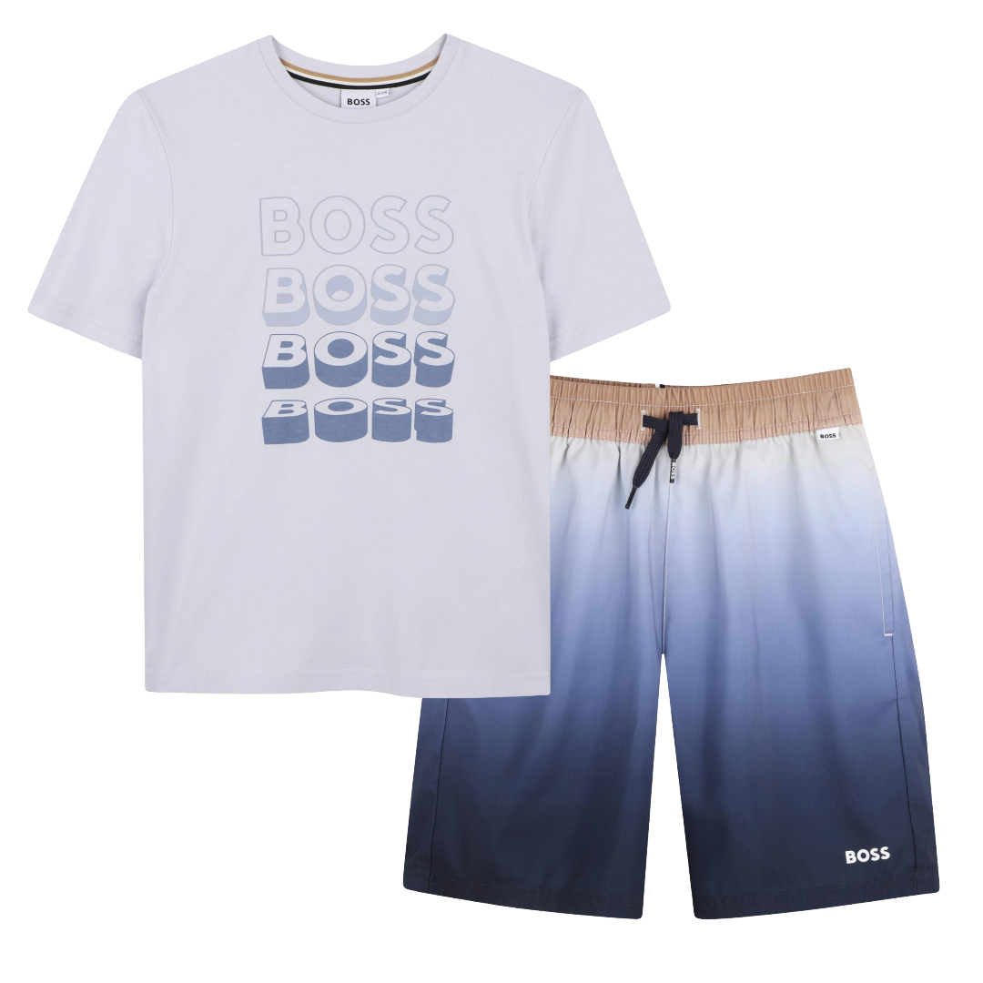 BOSS Blue Ombre Swim Short Set