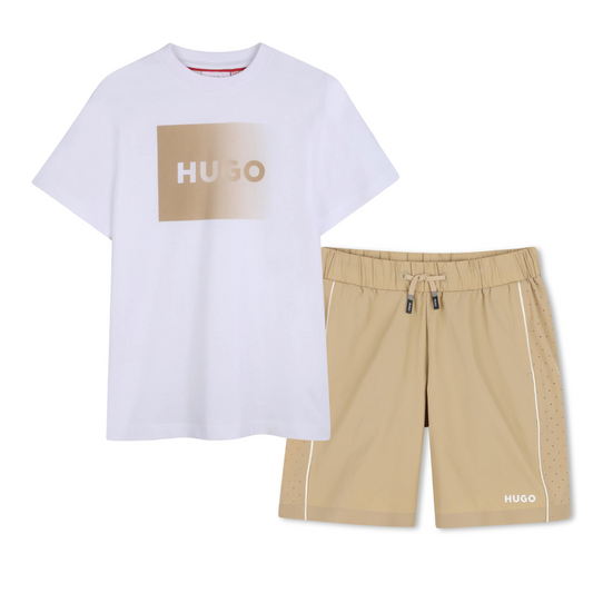 HUGO Beige Swim Short Set