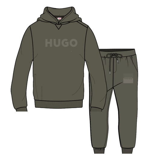 HUGO Khaki Hooded Tracksuit