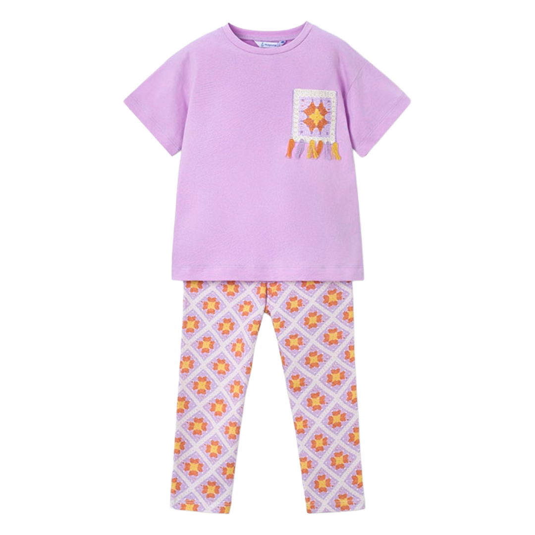 Mayoral Lilac Tassel Legging Set