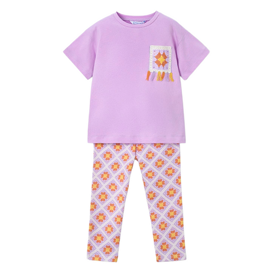 Mayoral Lilac Tassel Legging Set