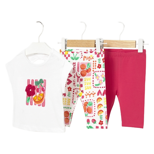 Mayoral Baby Girl Fruit 3pc Legging Set