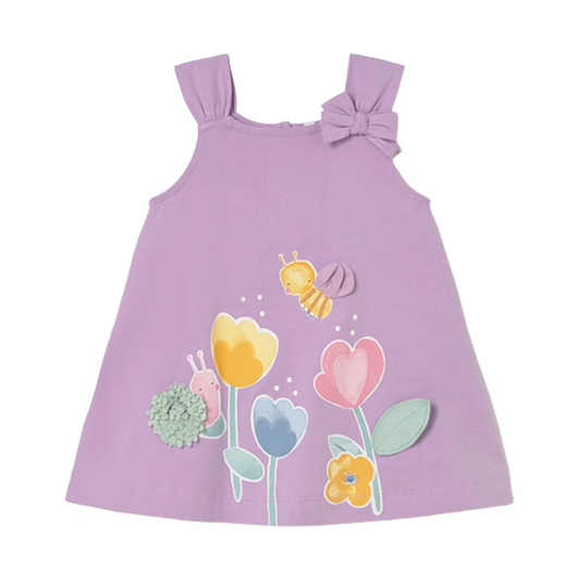 Mayoral Baby Girl Lilac Flower Dress