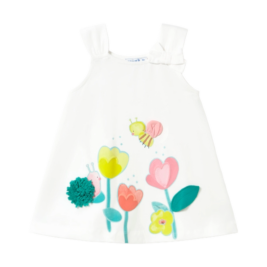 Mayoral Baby Girl White Flower Dress