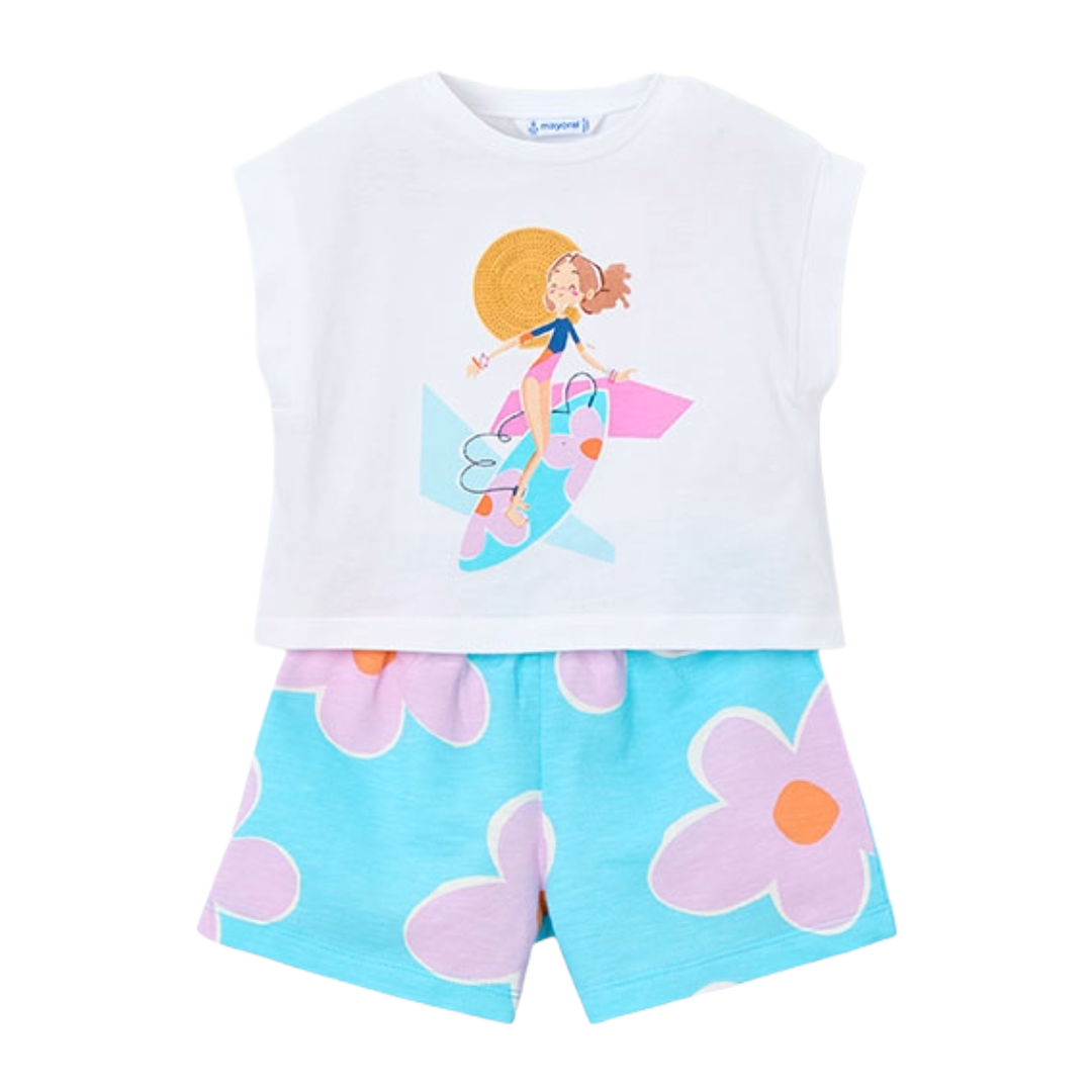 Mayoral Surf Flower Short Set