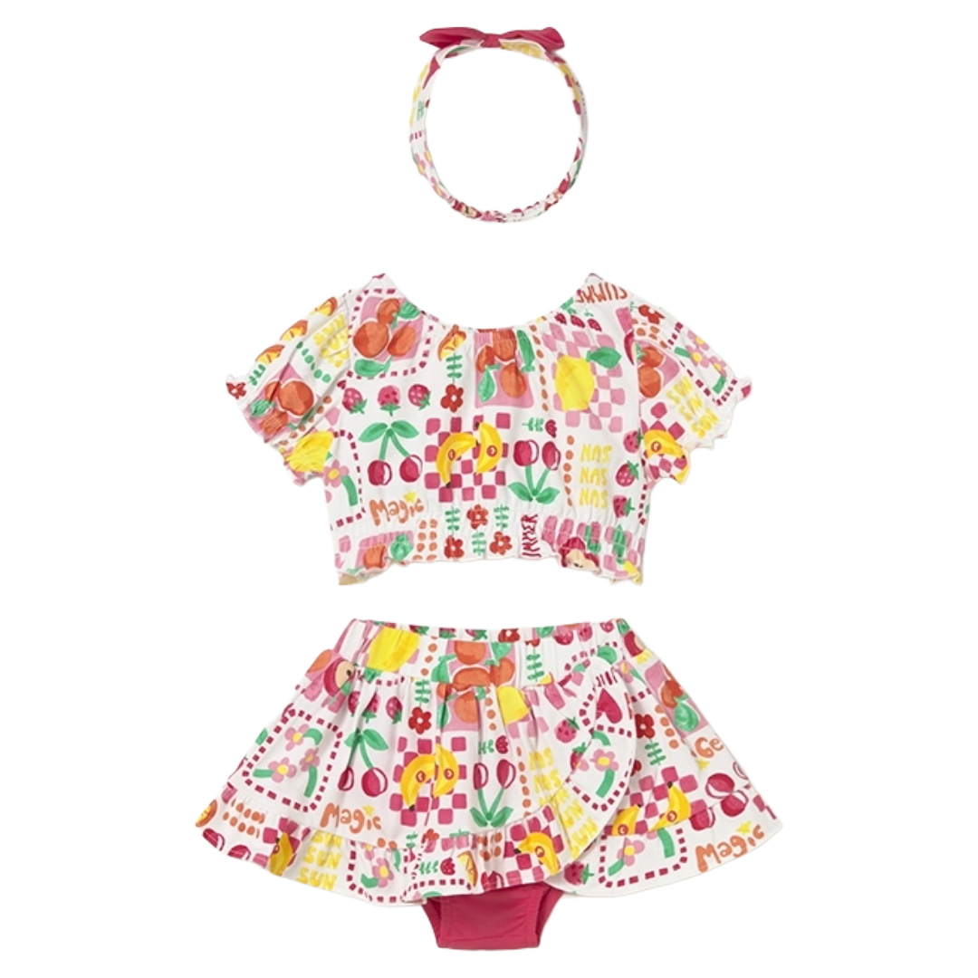 Mayoral Baby Girl Fruit 3pc Skirt Set