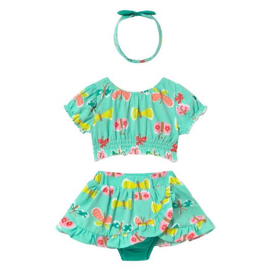 Mayoral Baby Girl Butterfly 3pc Skirt Set