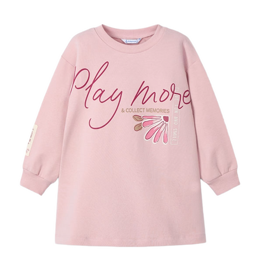 Mayoral Pink Fleece Sweat Dress 4929