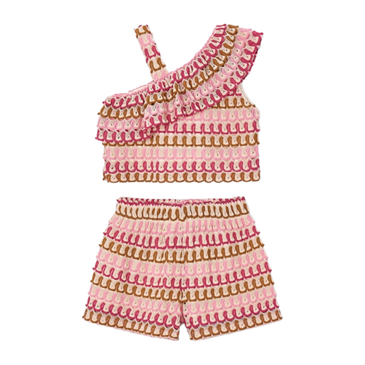 Mayoral Candy Crochet Short Set