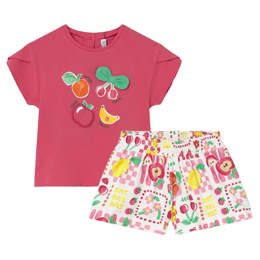 Mayoral Baby Girl Fruit Short Set
