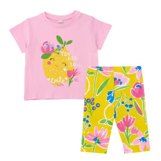 Tuc Tuc Pink Lemon 3/4 Legging Set