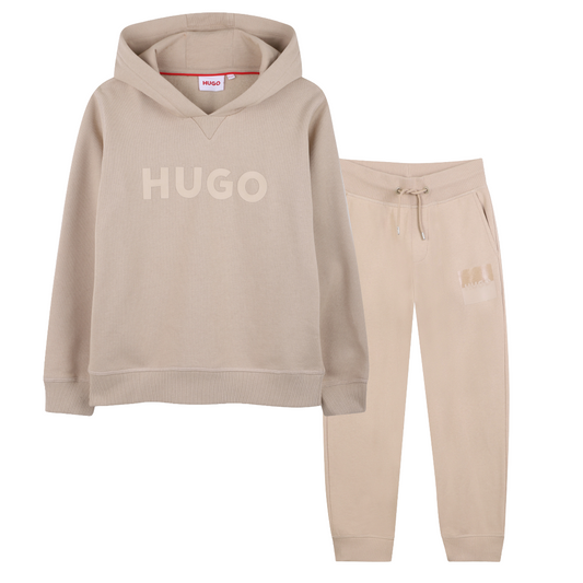 HUGO Beige Hooded Tracksuit