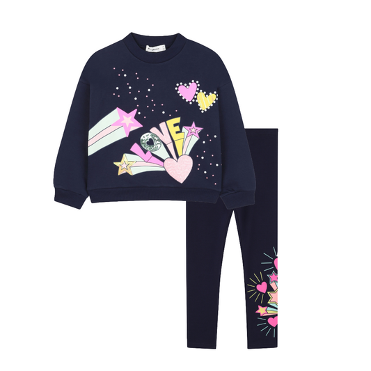 Billieblush Navy Sparkle Legging Set