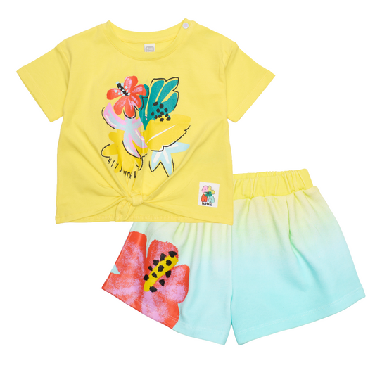 Tuc Tuc Floral Lemon Short Set