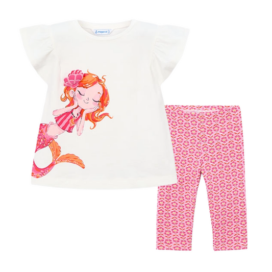 Mayoral Pink Mermaid Legging Set