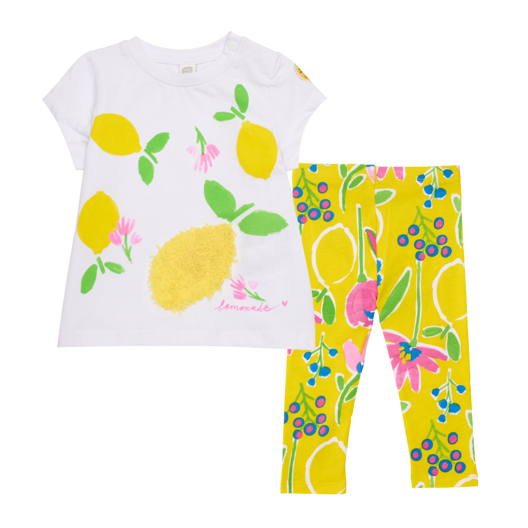 Tuc Tuc White Lemon Legging Set