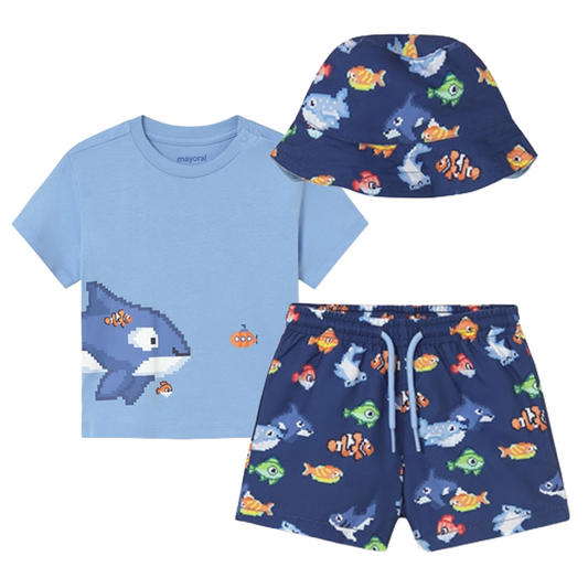 Mayoral Baby Boy Fish Swim Short Set