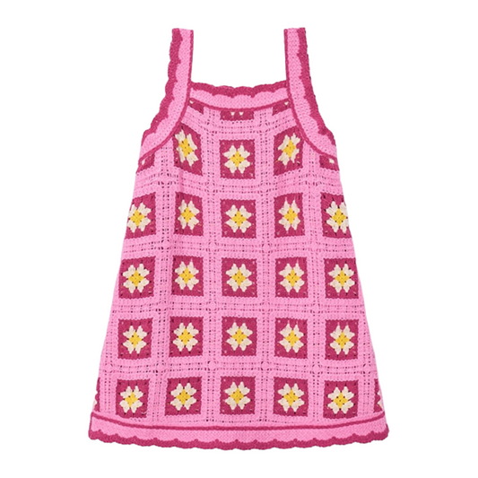 Mayoral Pink Crochet Dress