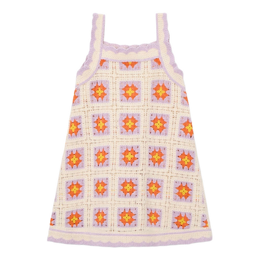 Mayoral Lilac Crochet Dress