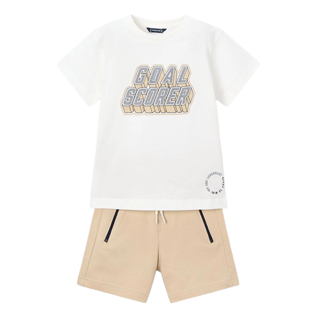 Mayoral Goal Scorer Beige Short Set