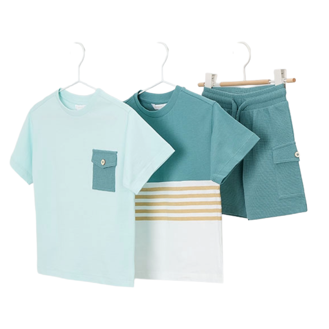 Mayoral Teal 3pc Short Set