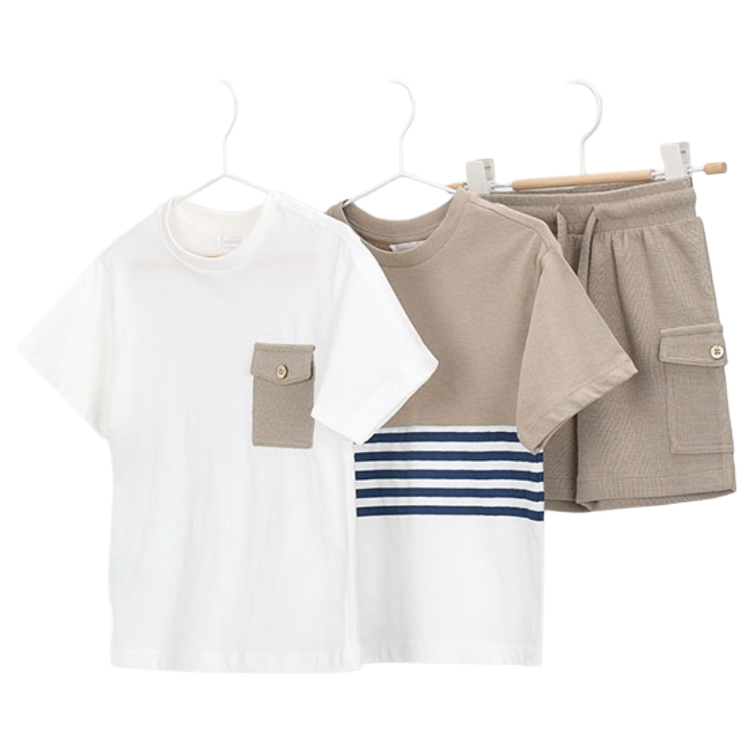 Mayoral Beige 3pc Short Set