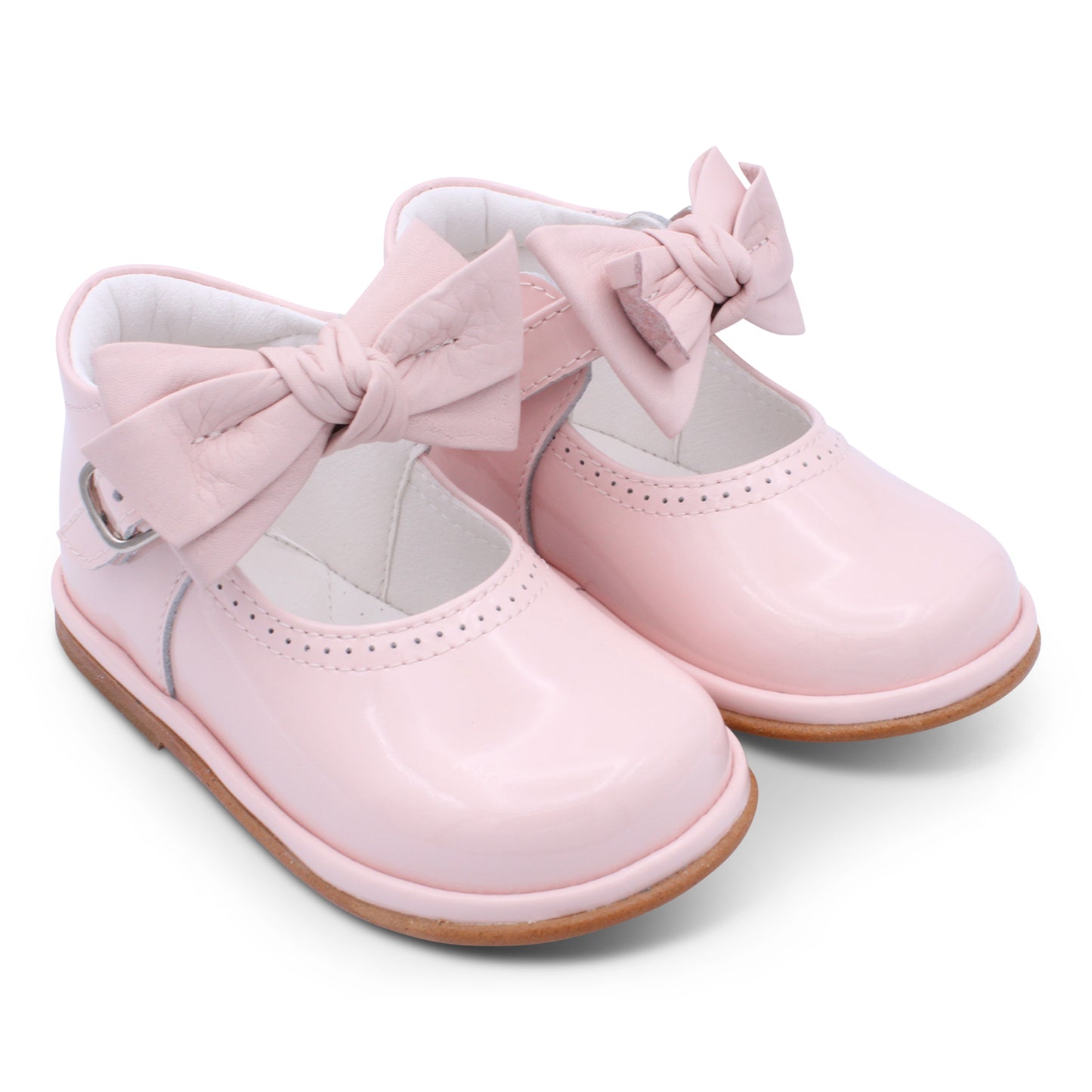 Borboleta Vitoria Pink Patent Bow Shoes