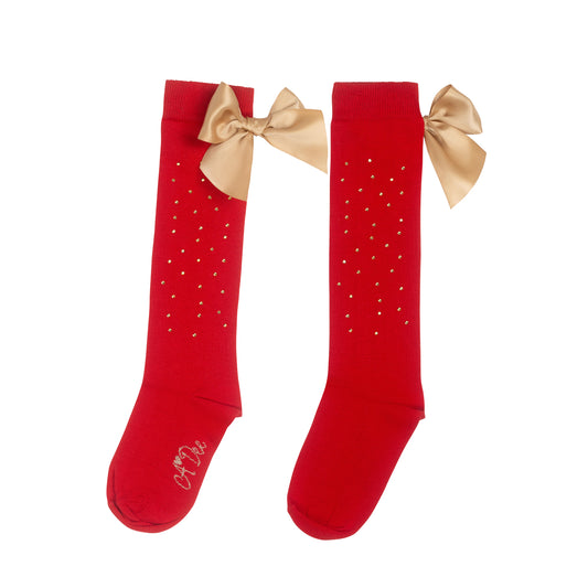 A Dee Rae Red Knee Socks
