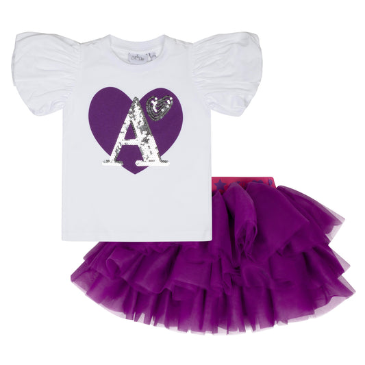 A Dee Tabitah Purple Skirt Set