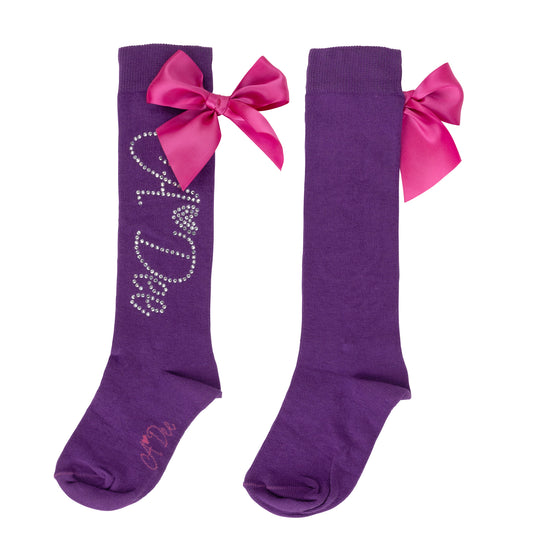 A Dee Tate Purple Knee Socks