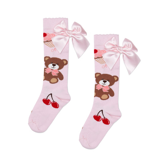 A Dee Leah Teddy Knee Socks
