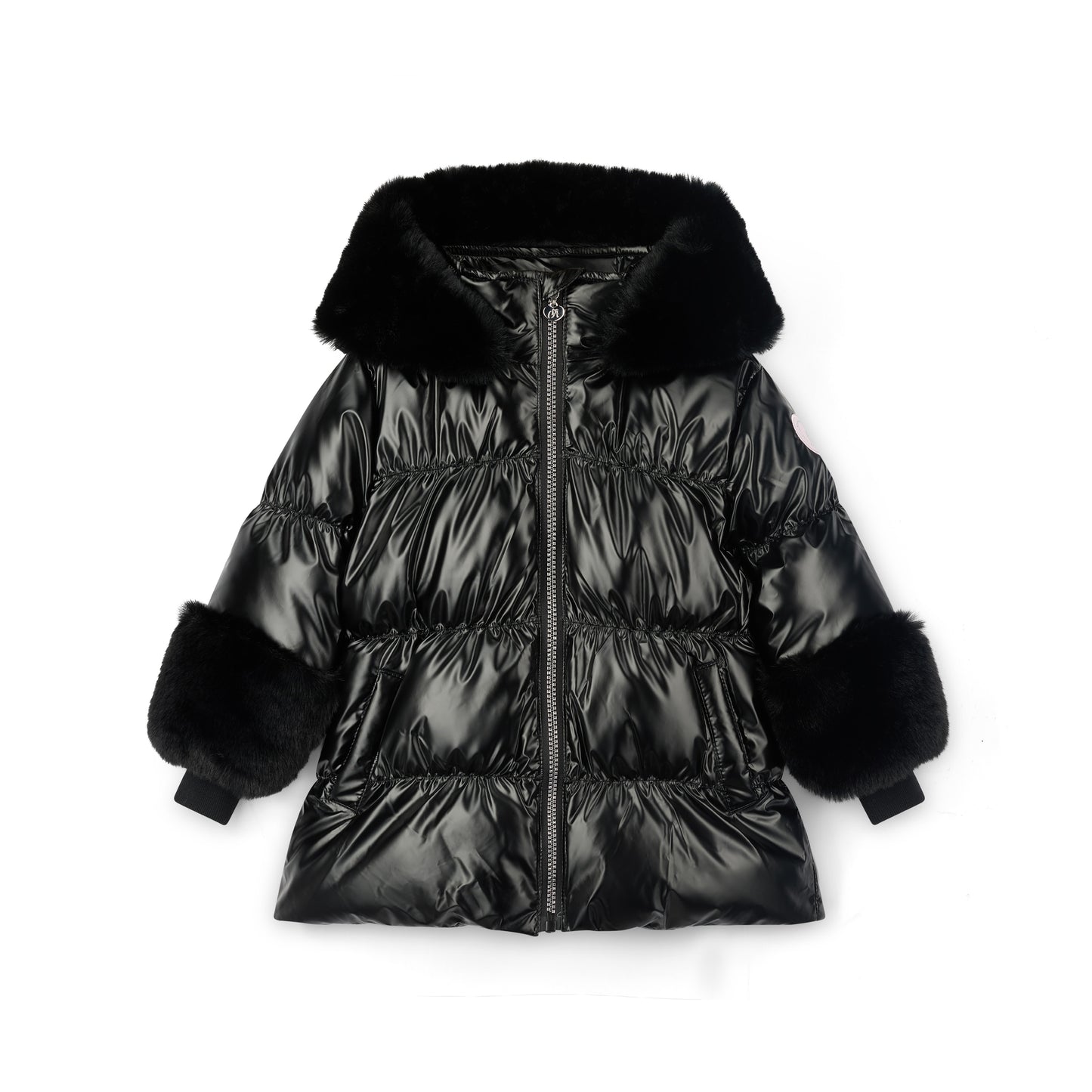 A Dee Avery Black Short Fur Trim Jacket