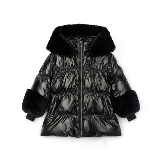 A Dee Avery Black Short Fur Trim Jacket