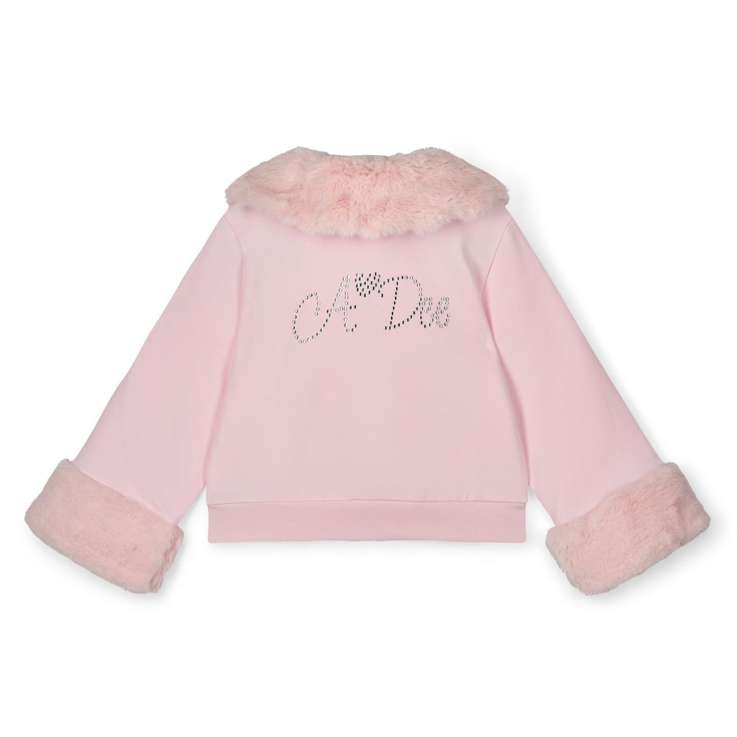 A Dee Audrey Pink Faux Fur Bomber Jacket