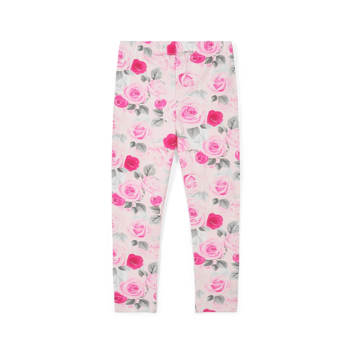 A Dee Ayla White Rose Print Legging Set