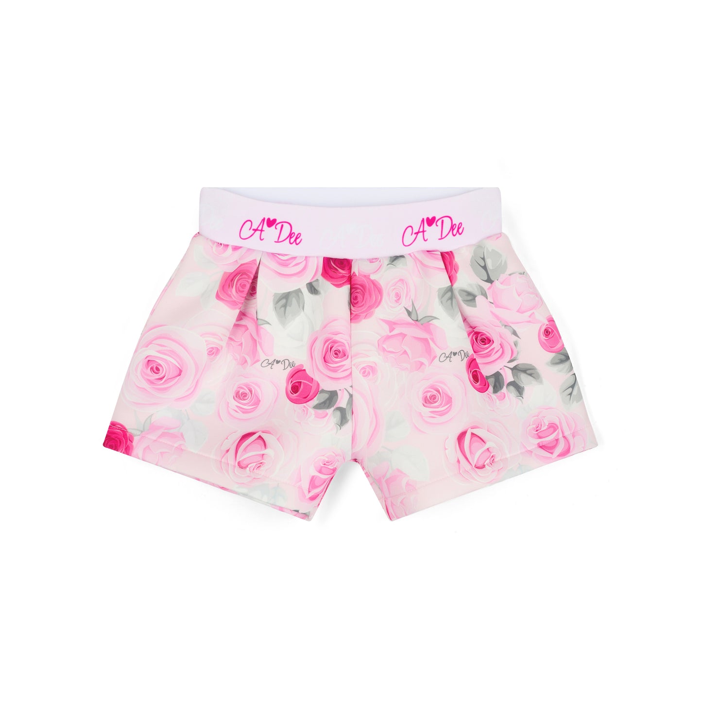 A Dee Amaya Pink Rose Print Short Set