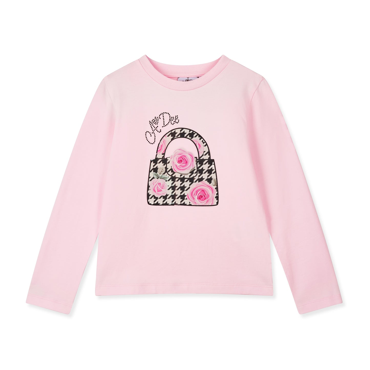 A Dee Amy Pink Houndstooth Print Short Set
