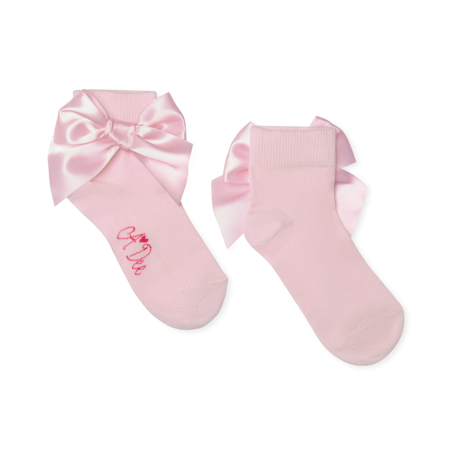 A Dee Alexis Pink Bow Ankle Socks