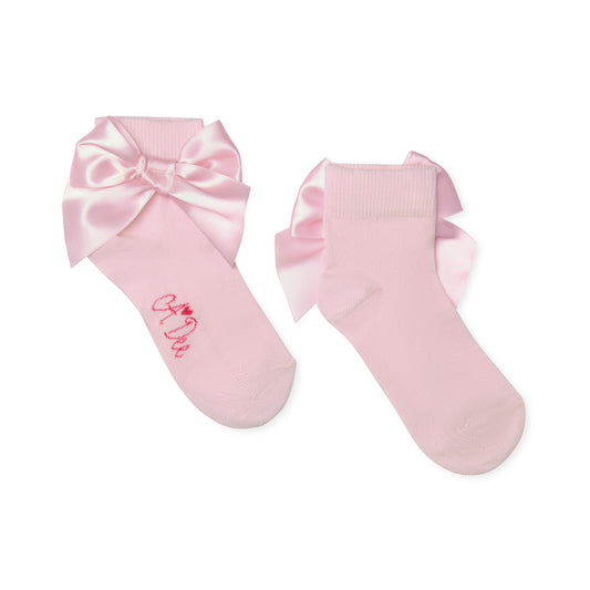 A Dee Alexis Pink Bow Ankle Socks
