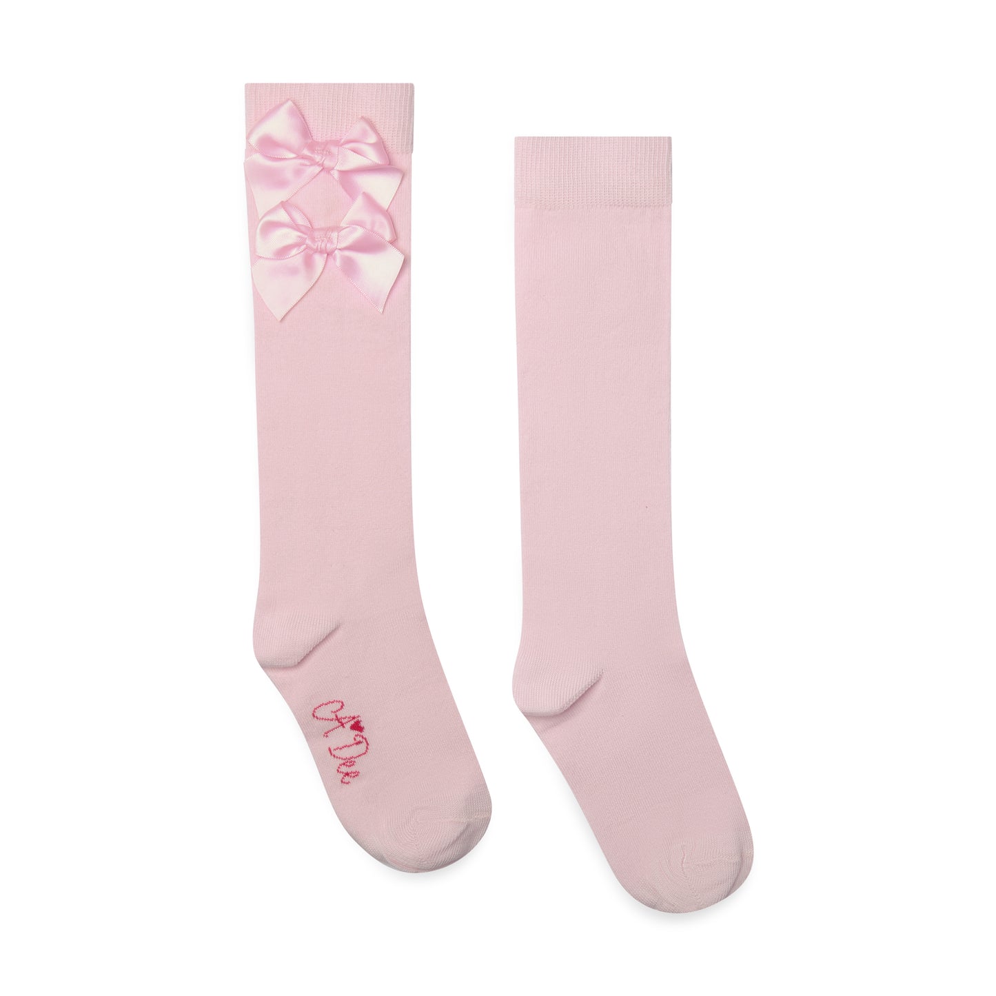 A Dee Ariel Pink Bow Knee Socks
