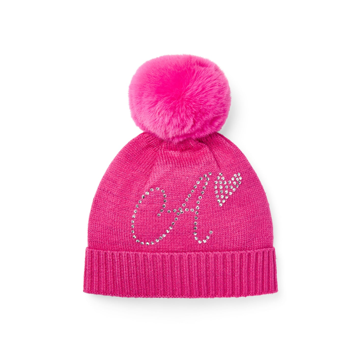 A Dee April Fuchsia Knitted Pom Hat