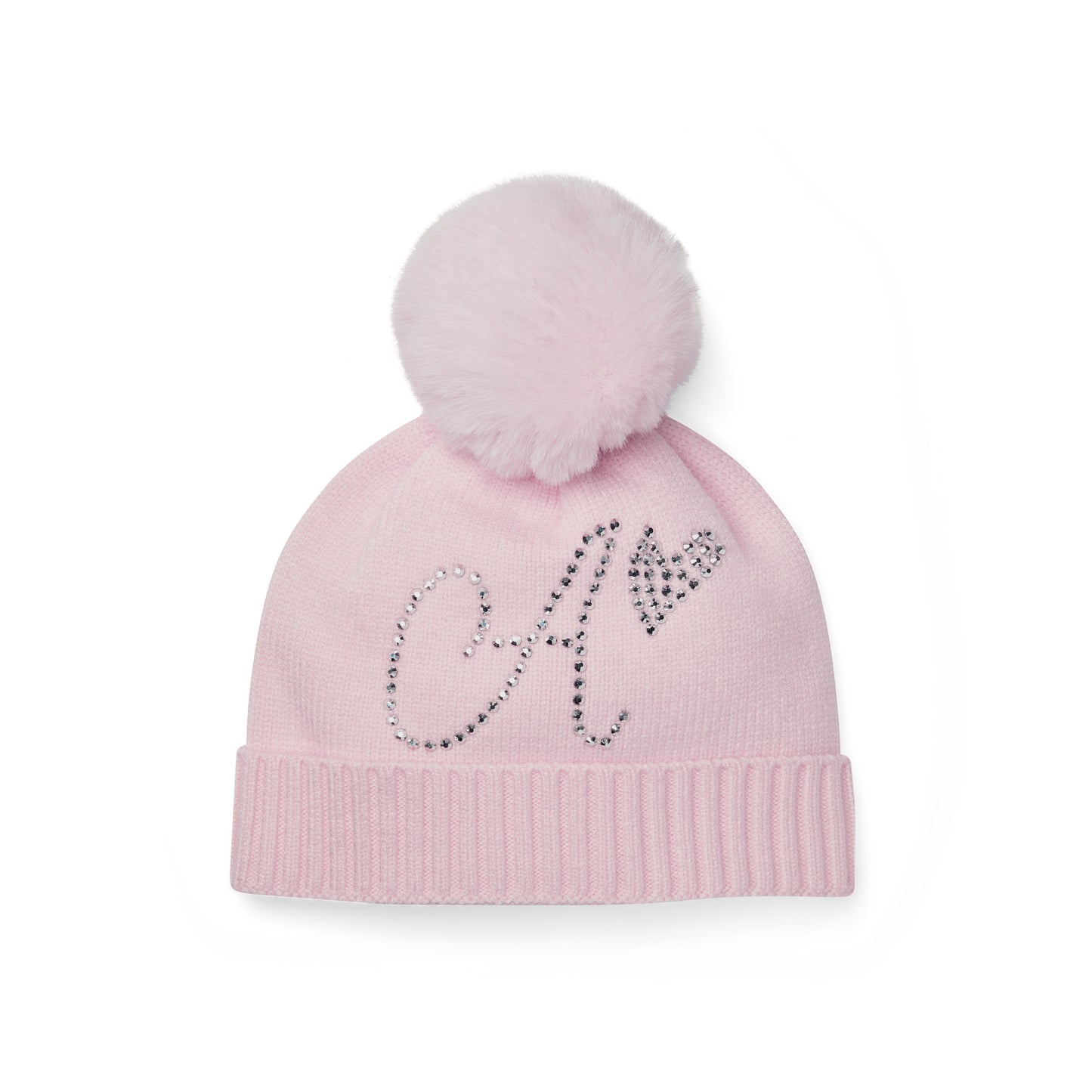 A Dee April Pink Knitted Pom Hat