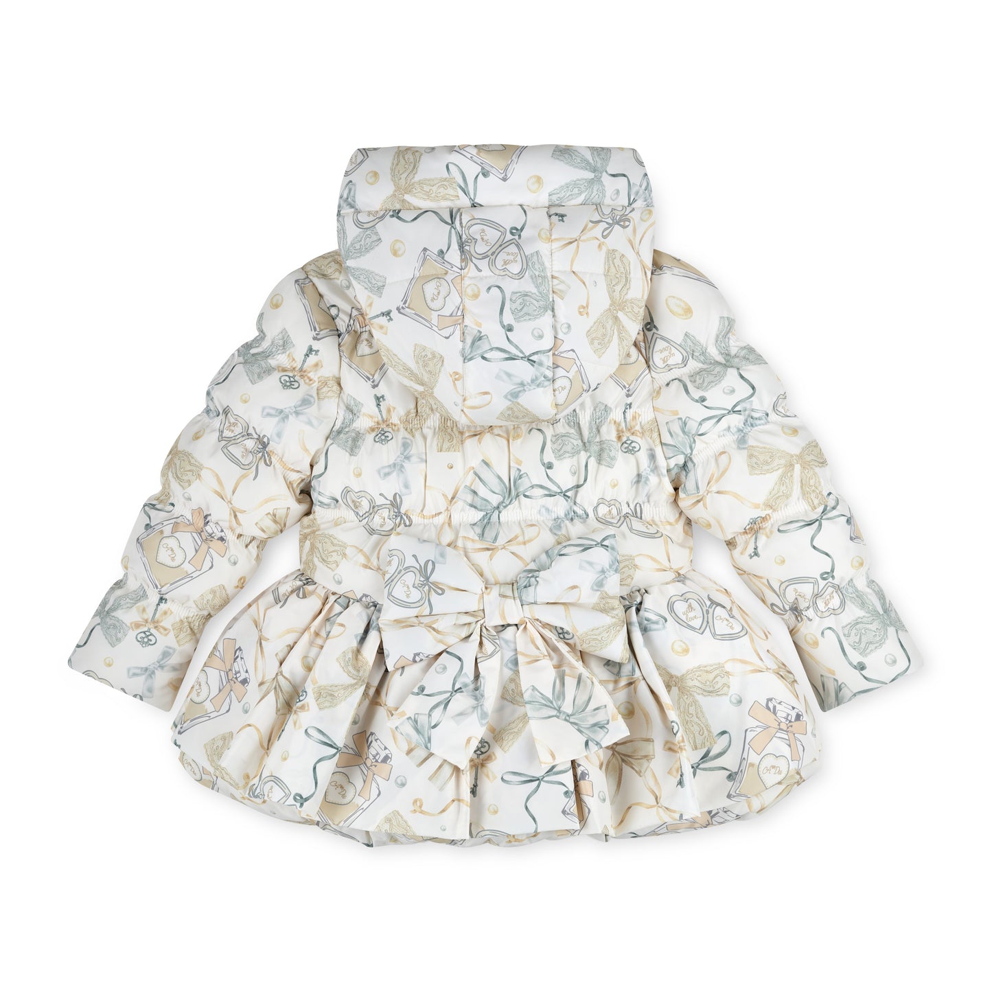 A Dee Ava Cream Bow Print Coat