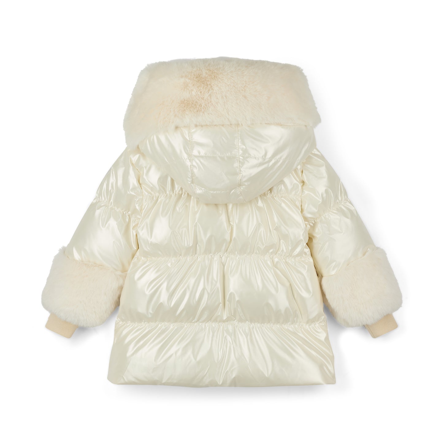 A Dee Avery Cream Short Fur Trim Jacket