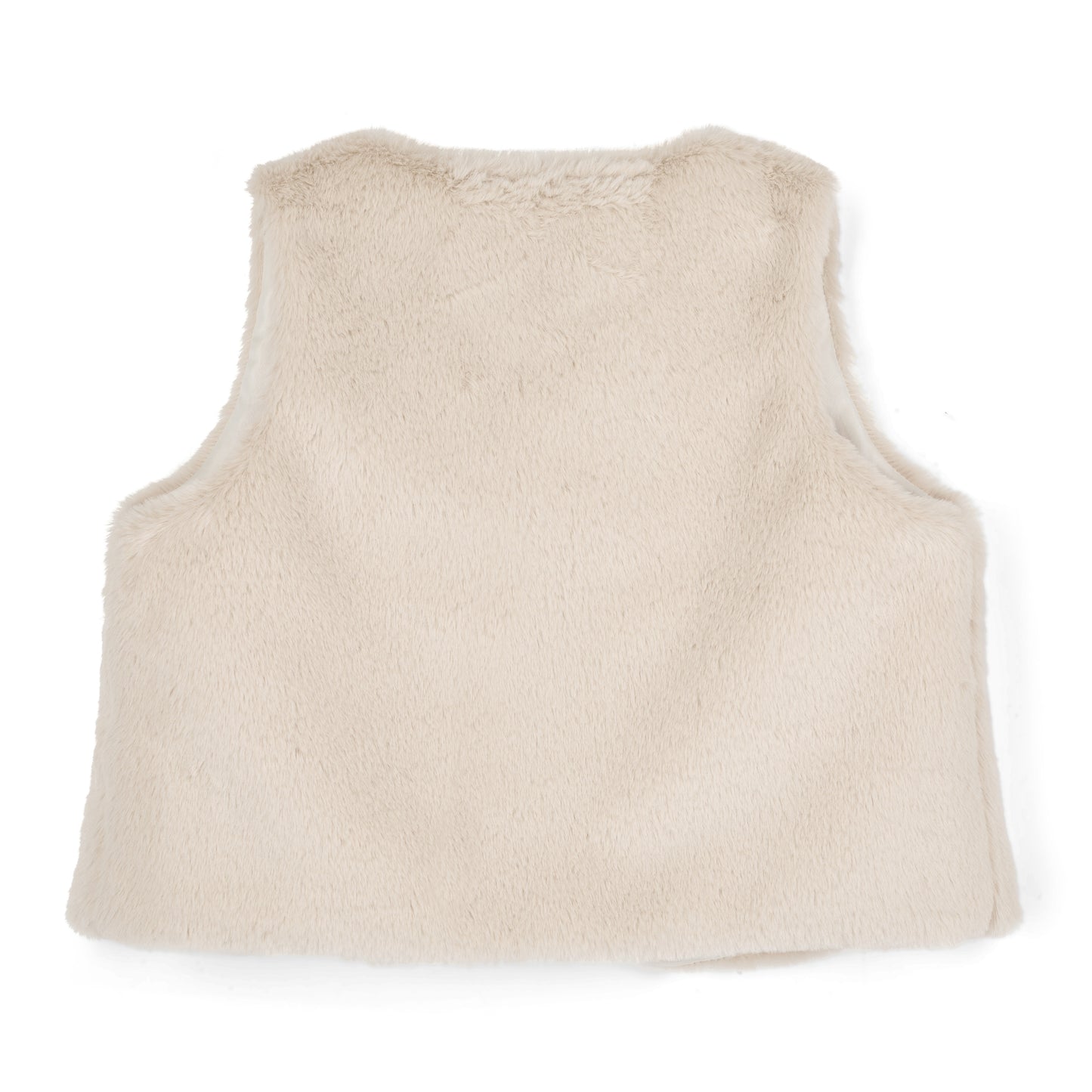 A Dee Anna Beige Faux Fur Gilet