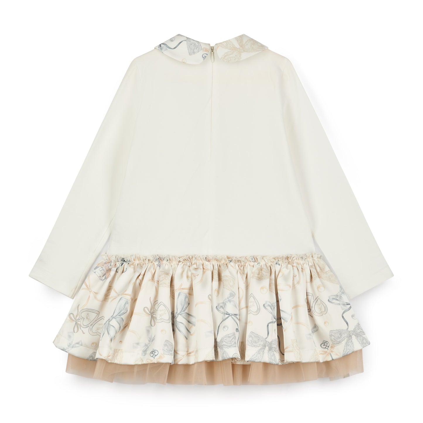 A Dee Betty Cream Drop Waist Bow Dress